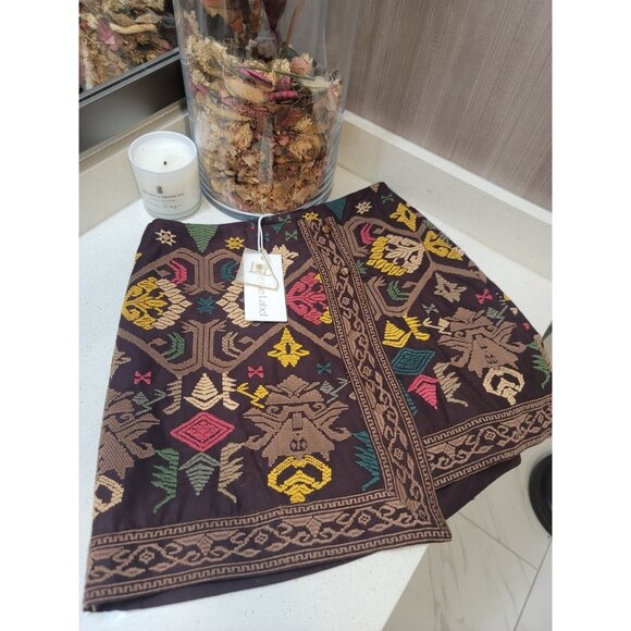 Love The Label Scarlett Skirt Zina Print size S Women's Chocolate NWT Multicolor